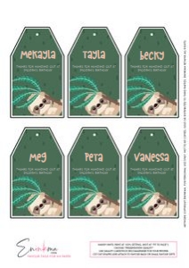 Sloth A4 Favour Tags: Swinging Sloth Bundle