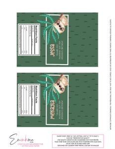 Sloth Letter Sized chocolate Wrappers: Swinging Sloth Chocolate Wrappers