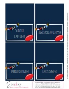 AFL Place Cards Letter Sized: Aussie Ace Bundle