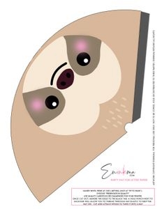 Party Hat LETTER: Swinging Sloth Party Hat
