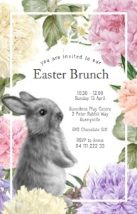 Easter Bloom Lge Vistaprint Invitation: Easter Bloom Invitations
