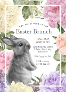 Easter Bloom 5x7 Invitations: Easter Bloom Invitations