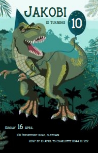 Rawrsome Dinosaur Invitation Reg Vistaprint: Rawrsome Dinosaur Invitations
