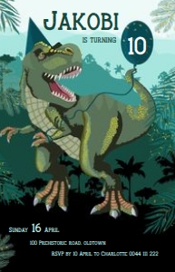Rawrsome Dinosaur Invitations Lge Vistaprint: Rawrsome Dinosaur Invitations