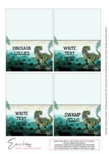 Rawrsome Dinosaur Place Cards: Rawrsome Dinosaur Place Cards