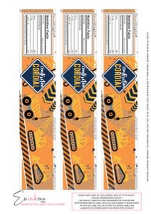 Construction Crew Drink Bottle Labels A4: Construction Crew Drink Bottle Labels