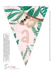 Sloth Bunting A4: Swinging Sloth Bunting