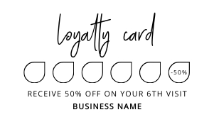 Loyalty Card Minimalist Charcoal A003: Loyalty Card Minimalist Charcoal A003