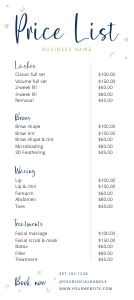 Celestial Price List A013: Celestial Price List A013