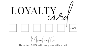 Minimalist Black and White Loyalty Card A032 design preview