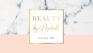 Marble & Peach Business Card A045: Marble & Peach Business Card A045