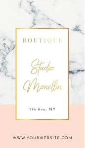 Marble & Peach Hang Tag A051: Marble & Peach Hang Tag A051