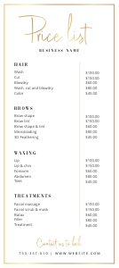 Price List Gold Overlay A059 design preview