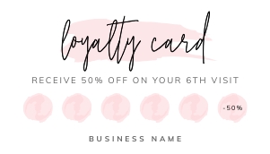 Loyalty Card Watercolor A066: Loyalty Card Watercolor A066