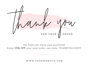Thank you Card Watercolor A068 design preview