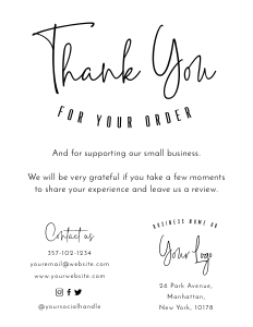 Thank You Card Manhattan A073: Thank You Card Manhattan A073