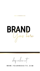 Hang Tag Black and Gold 2x3.5 A077: Hang Tag Black and Gold A077
