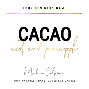 Label Black and Gold 3x3 A075: Label Black and Gold A075