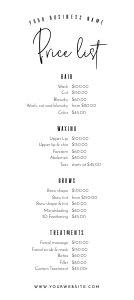 Price List Manhattan A094: Price List Manhattan A094