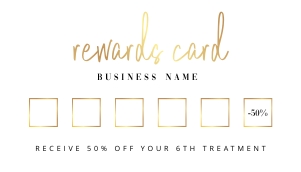Loyalty Card Gold Overlay A110: Loyalty Card Gold Overlay A110