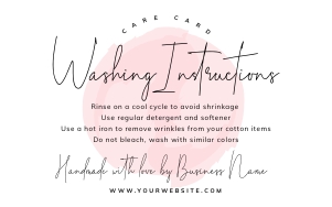 Washing Instructions Brush Effect A114: Care Instructions Brush Effect A114
