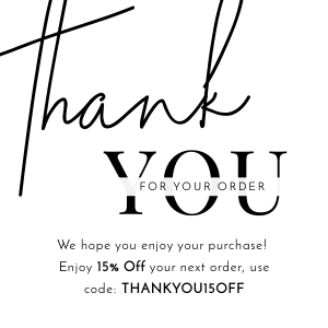 MINI Black & White Minimalist Thank You Card A117 design preview