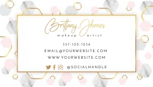 Marble Hexagons Business Card A153: Marble Hexagons Business Card A153