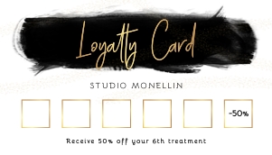Loyalty Card Black Ink and Gold A167: Loyalty Card Black Ink and Gold A167