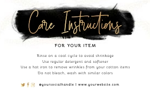 Care Card Black Ink and Gold A169: Care Card Black Ink and Gold A169