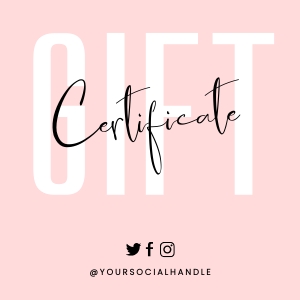 Pastel Pink Mini Gift Certificate A179: Pastel Pink Mini Gift Certificate A179