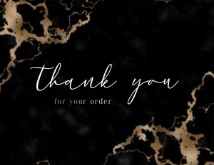 Gold Marble Thank You Card A207: Gold Marble Thank You Card A207