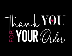 Typography Black and Pink Thank You Card A241: Typography Black and Pink Thank You Card A241