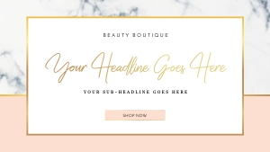 Marble and Peach Web Header Banners 1920x1080 A253: Marble and Peach Web Banners Set A253