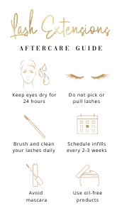 Eyelash Aftercare Card Gold Overlay A260: Eyelash Aftercare Card Gold Overlay A260