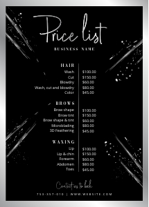 Price List Black & Silver Splash A270: Price List Black & Silver Splash A270