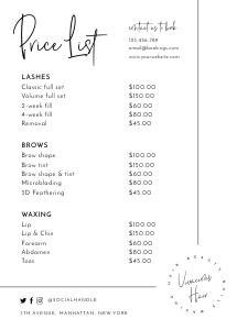 Price List Simplicity A278 design preview