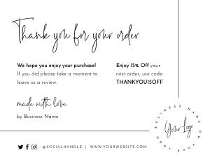 Thank You Card Simplicity A277: Thank You Card Simplicity A277
