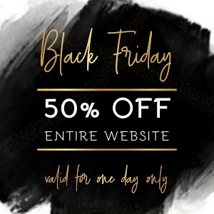 IG Post Black Friday Black Watercolor & Gold A300: Instagram Black Friday Banners Black Watercolor & Gold A300