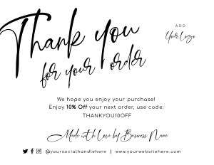 Thank You Card 'Sydney' A308: Thank You Card 'Sydney' A308