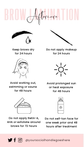 Pastel Pink Brows Care Card A312: Pastel Pink Brows Care Card A312