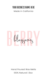 Label Pastel Pink Wax Melts 3x5 A346: Label Pastel Pink Wax Melts A346