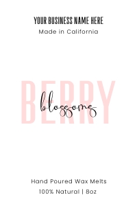 Label Pastel Pink Wax Melts 2x3 A346: Label Pastel Pink Wax Melts A346
