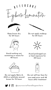 Brows Aftercare Card Manhattan A356: Brows Aftercare Card Manhattan A356