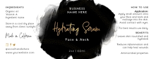 Wrap Around Label Black Ink and Gold 3.75x1.438" A360: Wrap Around Label Black Ink and Gold A360
