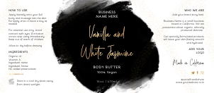 Wrap Around Label Black Ink and Gold 8x3.5" (16oz) A364: Wrap Around Label Black Ink and Gold 8oz 16oz A364