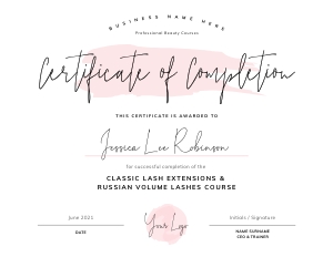 Certificate of Completion Watercolor 8.5 x 11" A375: Certificate of Completion Watercolor A375