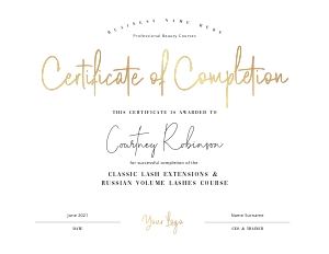 Certificate of Completion Gold Overlay 8.5" x 11" A385: Certificate of Completion Gold Overlay A385