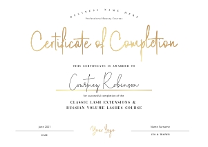Certificate of Completion Gold Overlay A4 Size A385: Certificate of Completion Gold Overlay A385