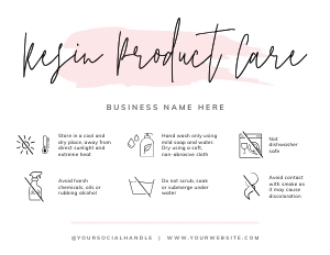 Resin Products Care Card Watercolor A454: Resin Products Care Card Watercolor A454
