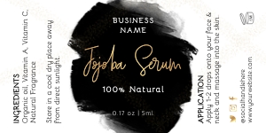 Label Black Ink and Gold 2"x1" for 5ml 10ml 15ml A475: Label Black Ink and Gold for 5ml 10ml 15ml A475